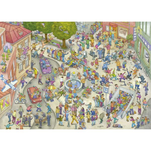 【正规进口商直送】HEYE PUZZLE 1000块30045 Florian Mitgutsch : Mobile Zombies [黑拼图]