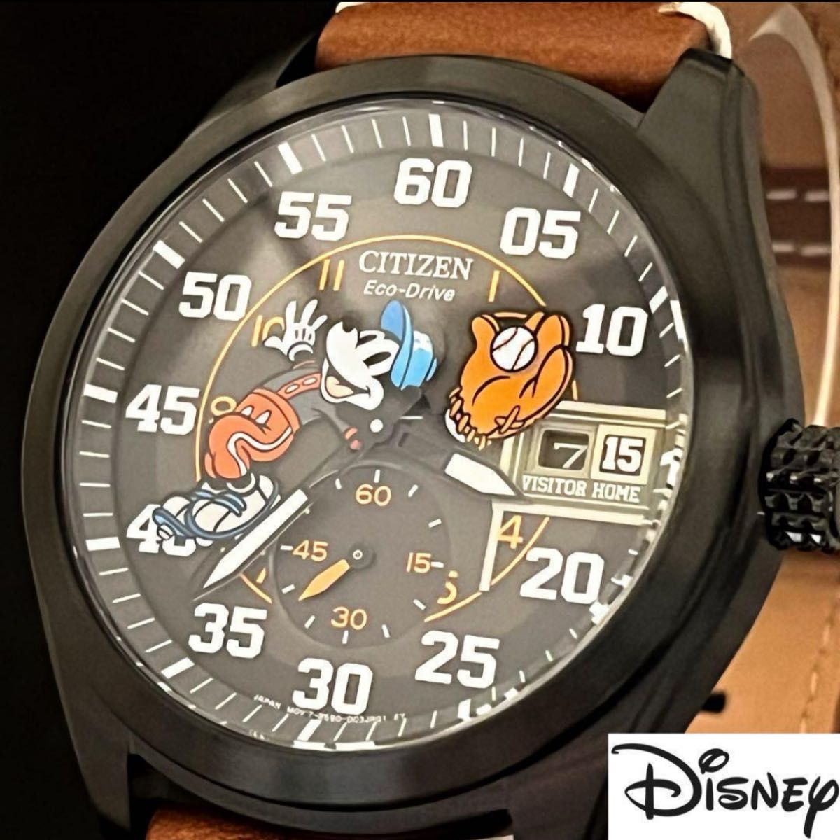 【迪士尼】西铁城/腕表/米奇老鼠/迪士尼/男士款/送礼佳品/Mickey/棒球