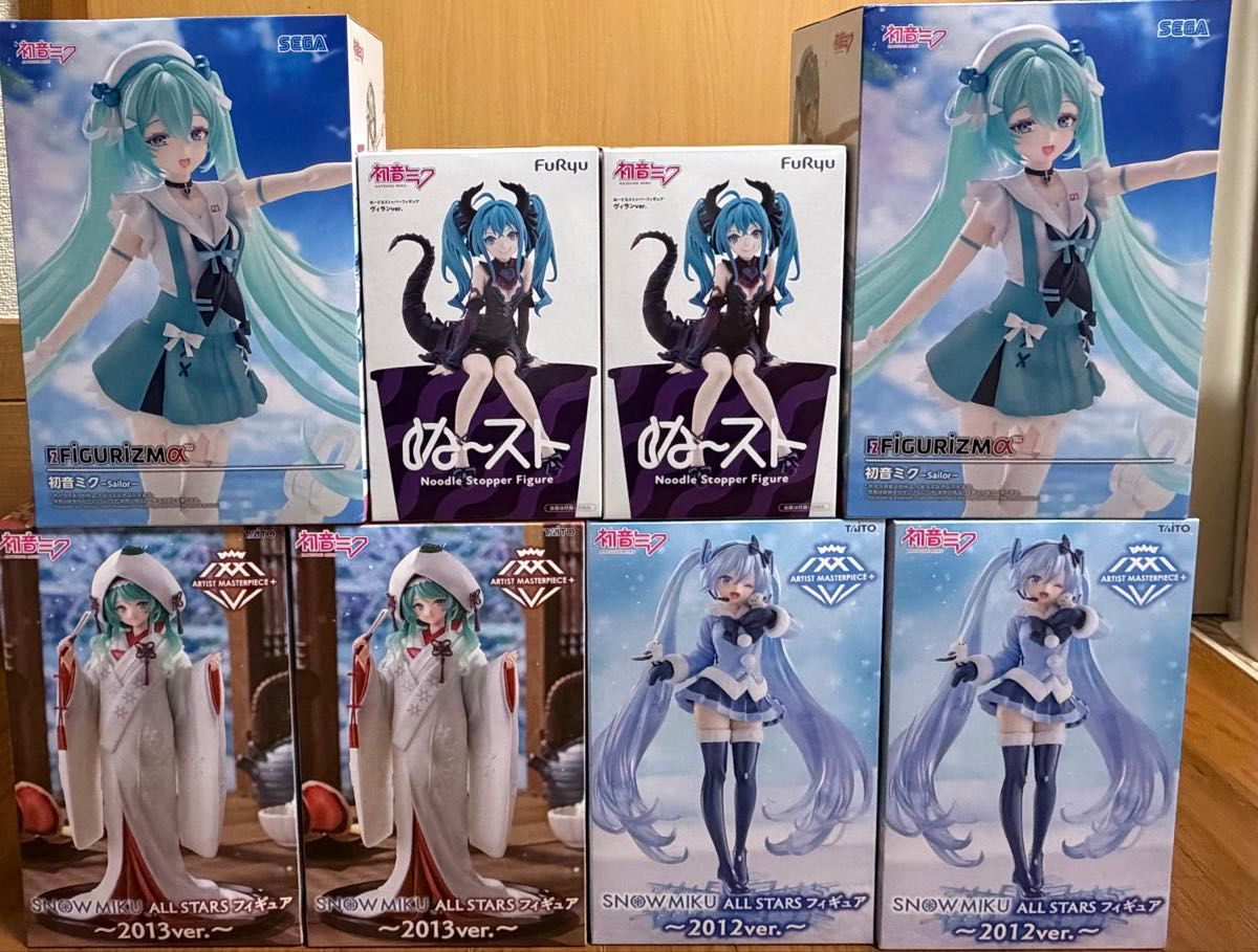 初音ミク フィギュア 8点セット まとめ売り セーラー ぬーどるストッパー 雪ミク