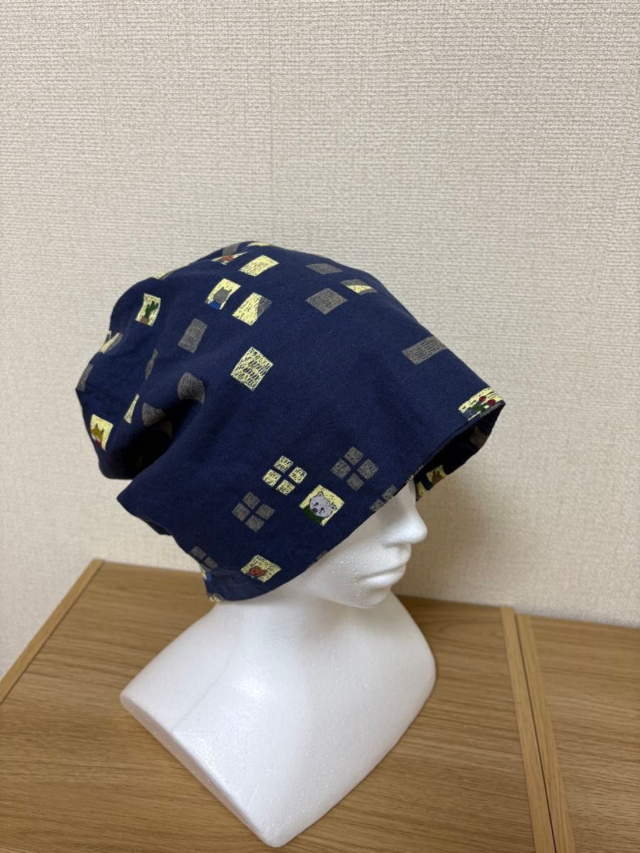 個性派帽子　ビーニー風　さりげなくかっこいい帽子男女兼用　大きめ