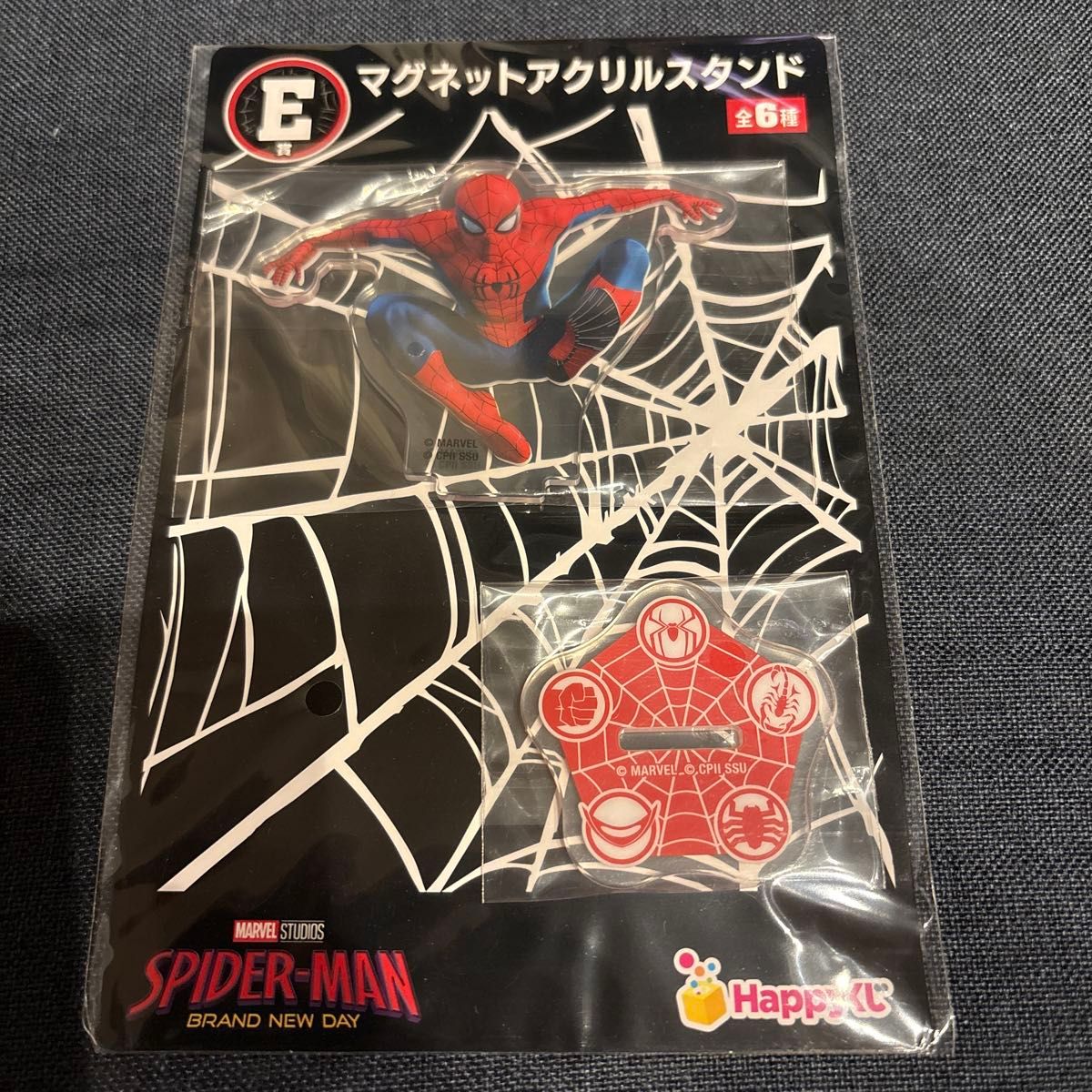 Happyくじ スパイダーマン E賞 マグネットアクリルスタンド