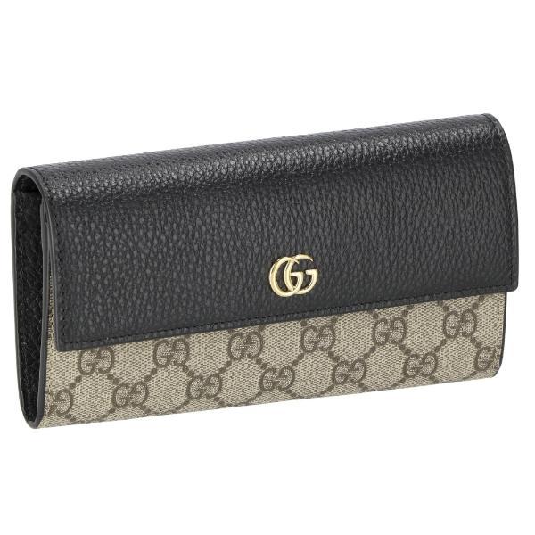 GUCCI长钱包女士GG marmont黑色456116 17WAG 1283