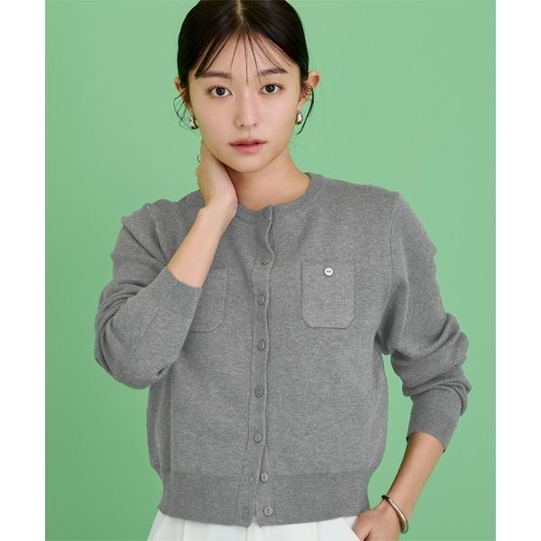 开衫 带胸袋针织开衫 女士款