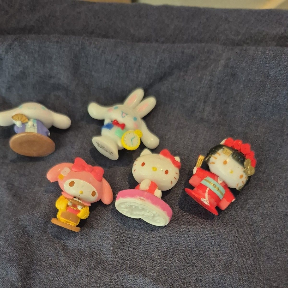 Sanrio Characters Mini Figure 5-Pack Hello Kitty My Melody Kimono Bikkuraman Cinnamoroll