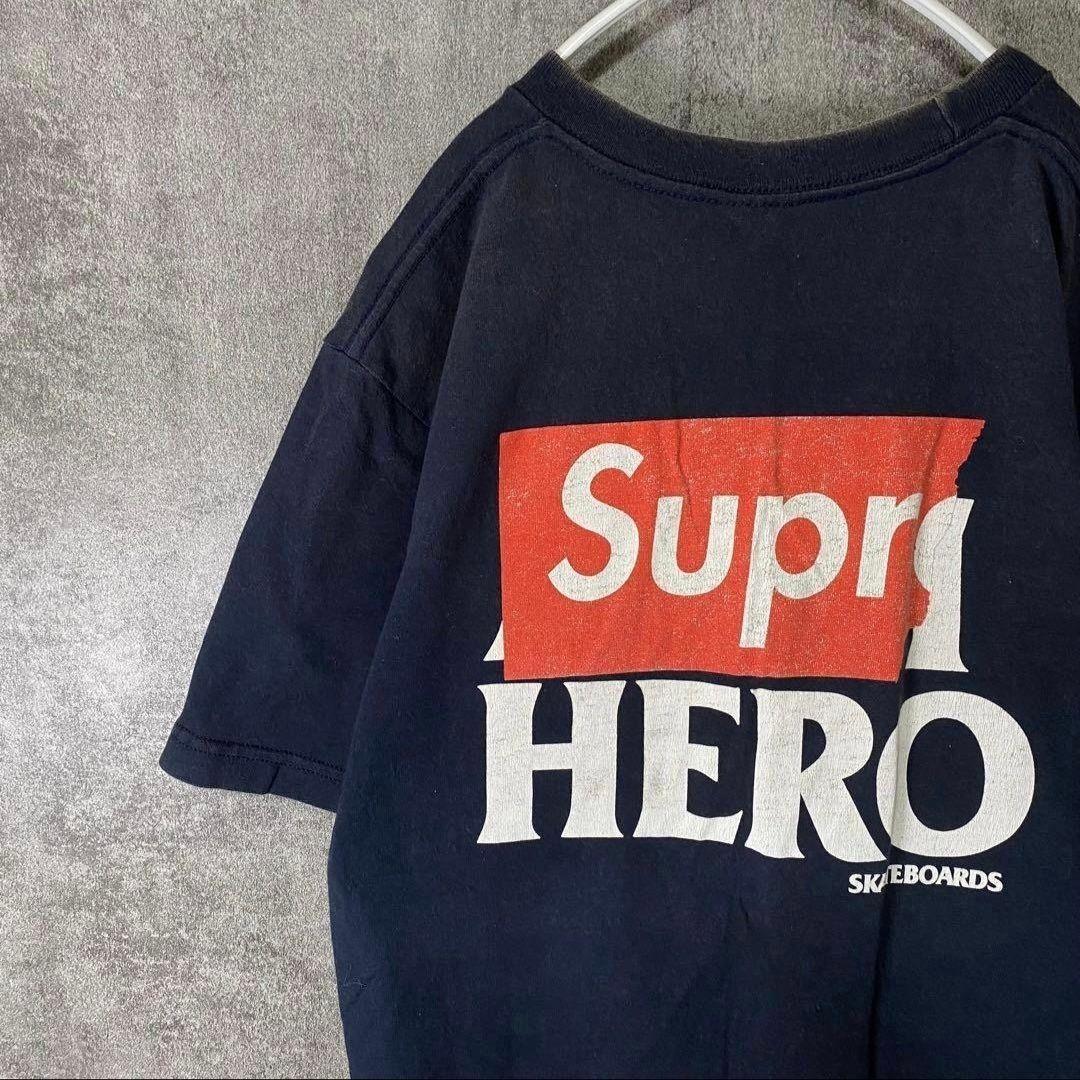 Supreme ANTIHERO 14SS合作口袋T背景打印M