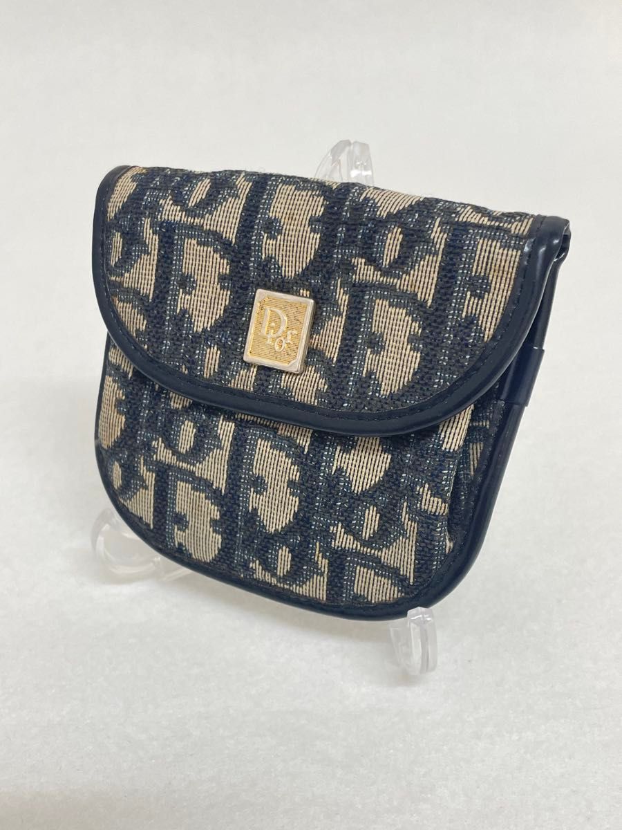 Christian Dior 克里斯汀·迪奥 Trotter图案 零钱包 海军蓝 管A407