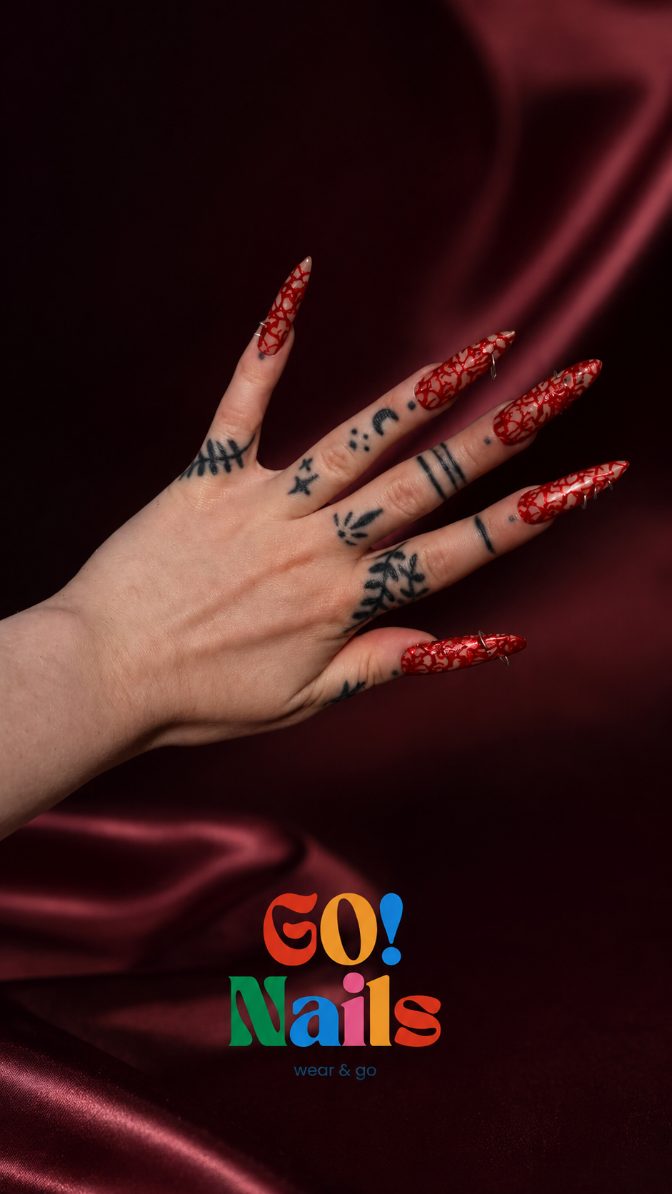 Red Gothic Nail Tips