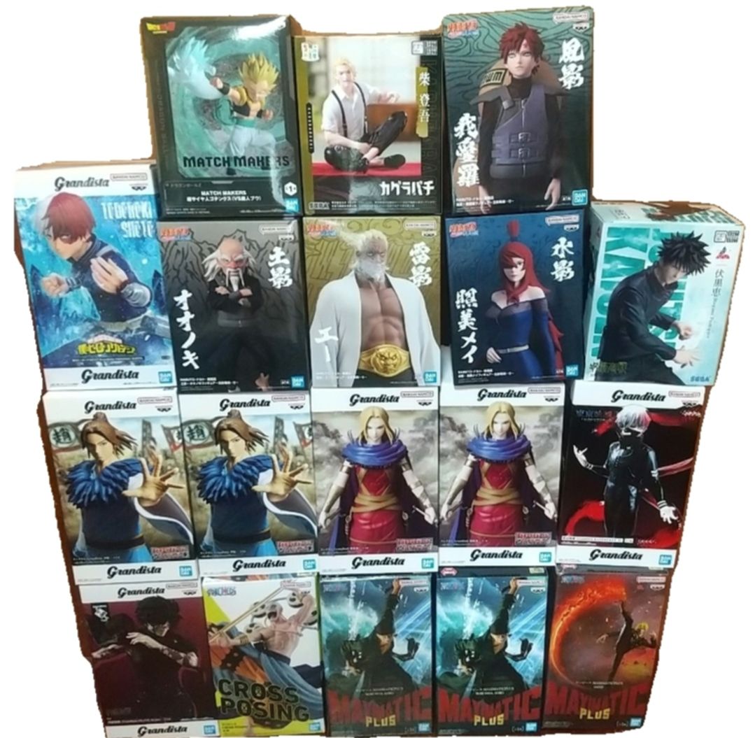 少年漫画系列奖品手办套装 合售 海贼王 火影忍者 我的英雄学院 王者天下 东京喰种