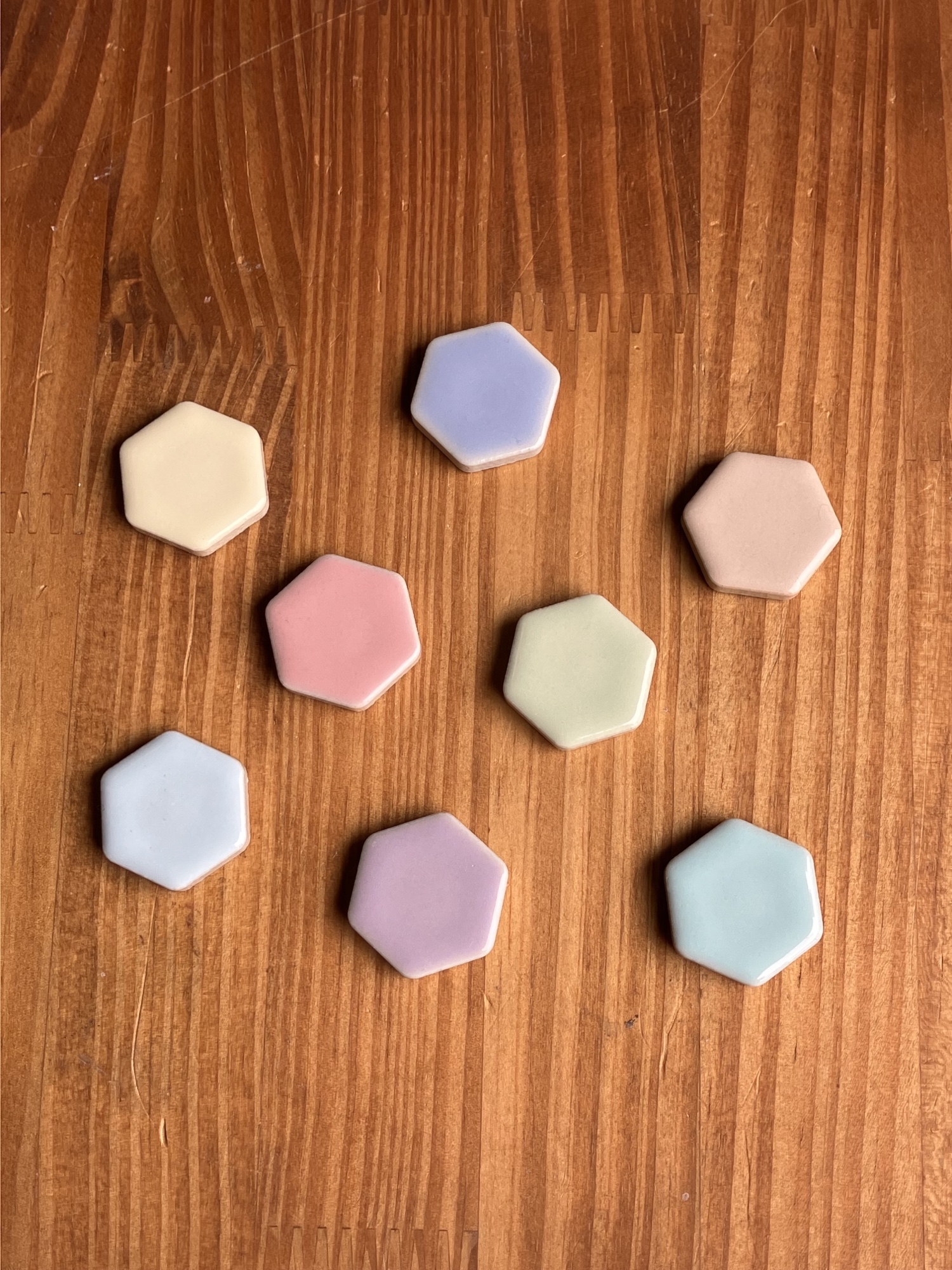 强力磁铁 ☆ 划算的8色的六角瓷砖的磁铁糖果颜色