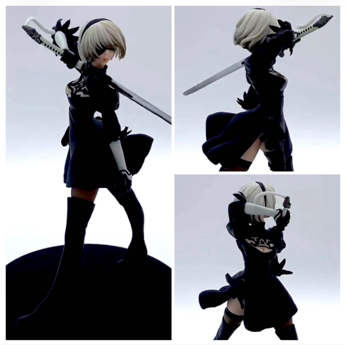 NieR Automata 2B Yorha Type B Black Sword Holding Figure Overseas Production Model