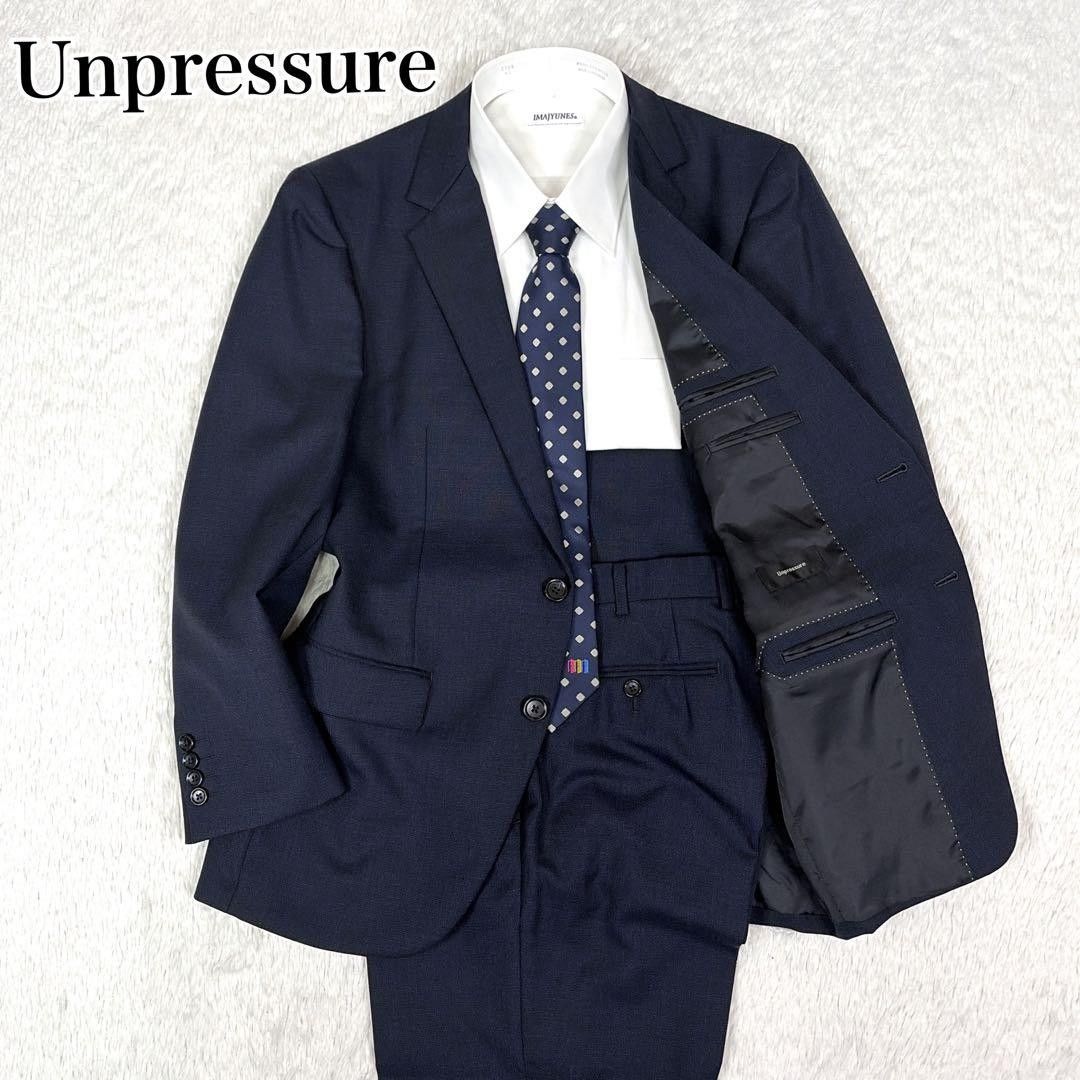 美货Unpressure Unpressure压力男士套装套装奈比素色背脱商务办公室招聘