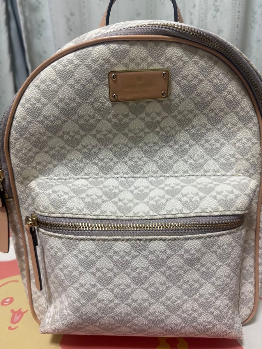 kate spade Backpack Rucksack White All-over Pattern