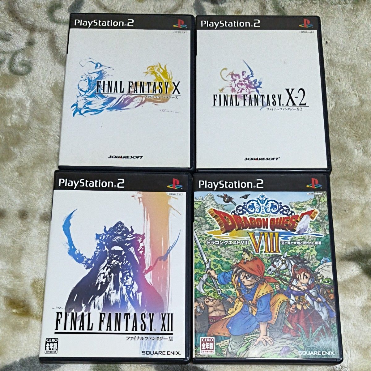 PS2软件 4本套装 最终幻想X X-2 XII 勇者斗恶龙VIII