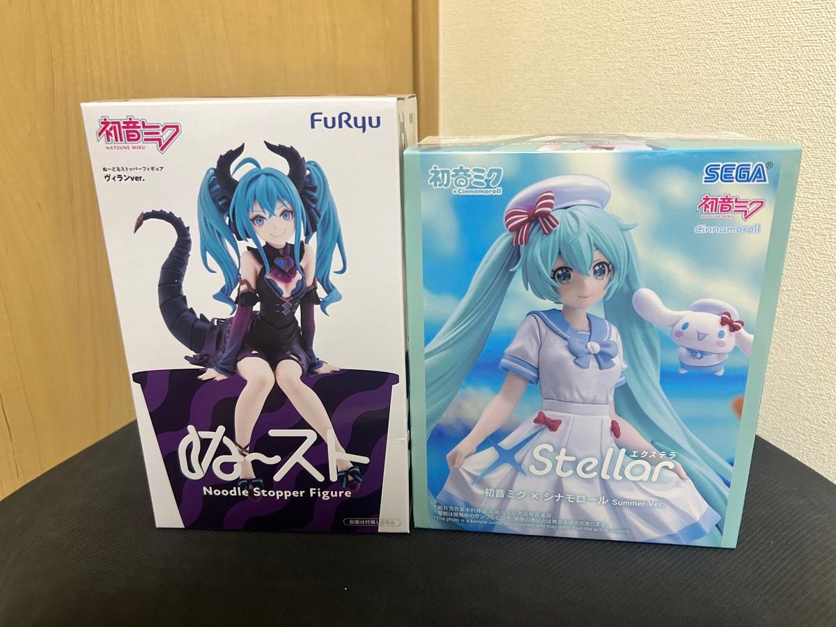 初音未来手办 2款套装 毛绒止动器 恶棍版 & 肉桂狗 夏日版