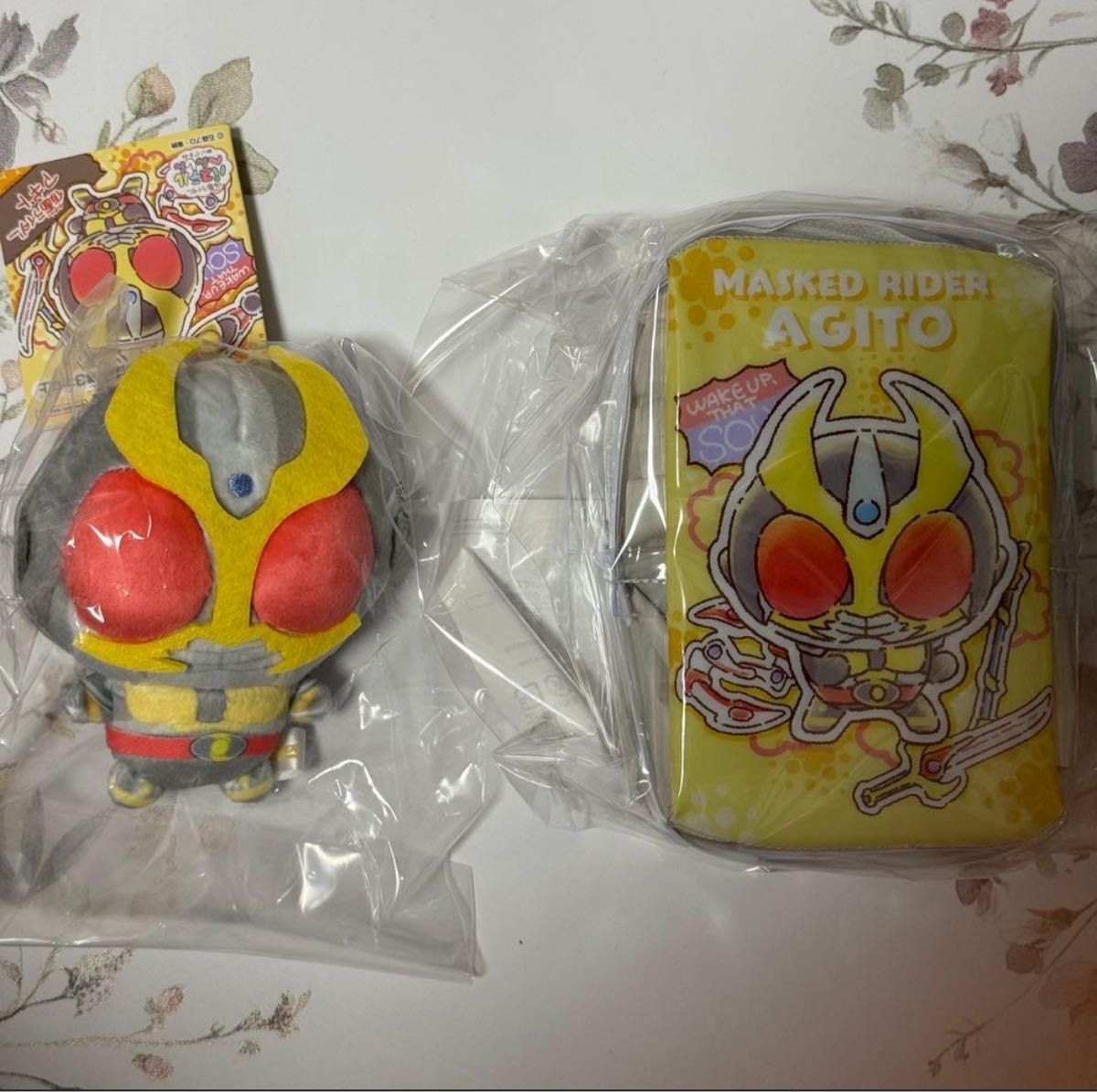 假面骑士商店 透明收纳袋 毛绒玩具 假面骑士Agito 2件装