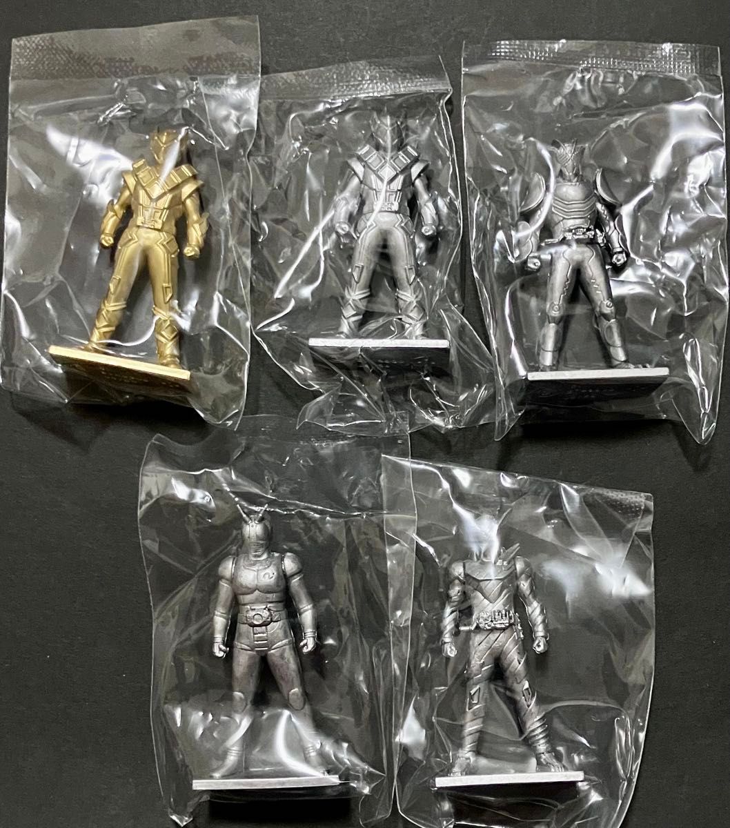 Kamen Rider Choco Snack Figure 5-Piece Set Metallic Color