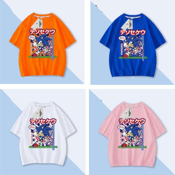 ソニック・ザ・ヘッジホッグ 子供服 半袖Tシャツ 男の子 女の子 子ども服 小学生 誕生日用品 家族服ー 感謝祭の日 子供へのギフト