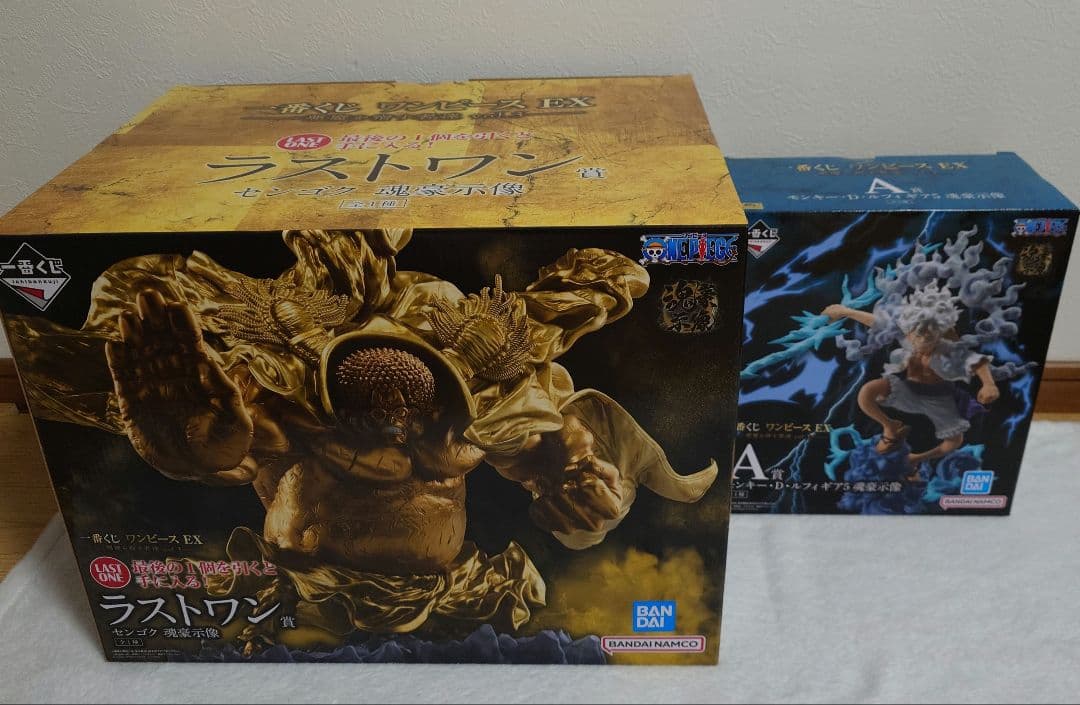 One Piece Ichiban Kuji EX Last One Prize Sengoku A Prize Luffy 2-Piece Set