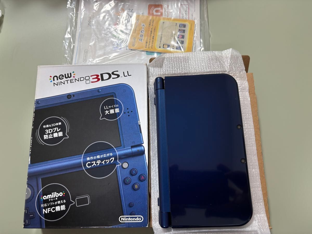 上屏IPS液晶!全新任天堂3DS LL 金属蓝 主机 带包装盒