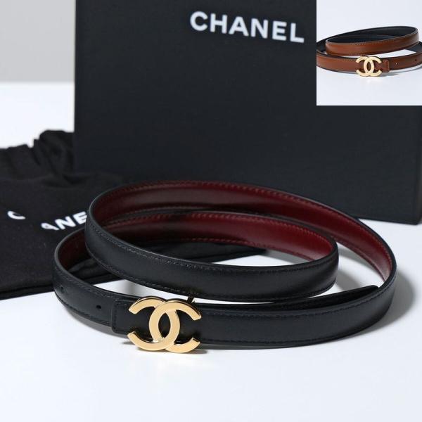 CHANEL シャネル ナローベルト AAC224 B25399 レディース リバーシブル ココマーク レザー CCマーク ブラック×バーガンディー 1.5cm
