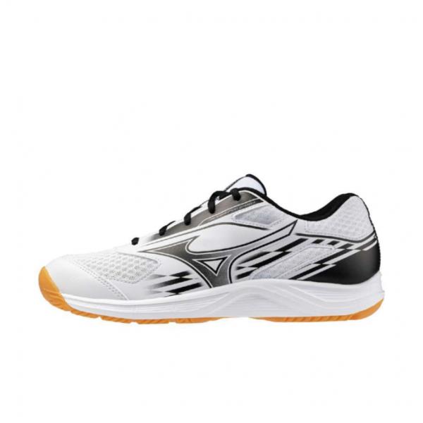 美津浓 CROSSMATCH SMASH 81GA253001 男女通用 乒乓球鞋 2E : 白×黑 MIZUNO