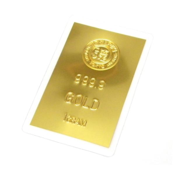【新品】德力本店 纯金 金条 卡片 24K ingot 黄金 K24 1g(44996)(44996)