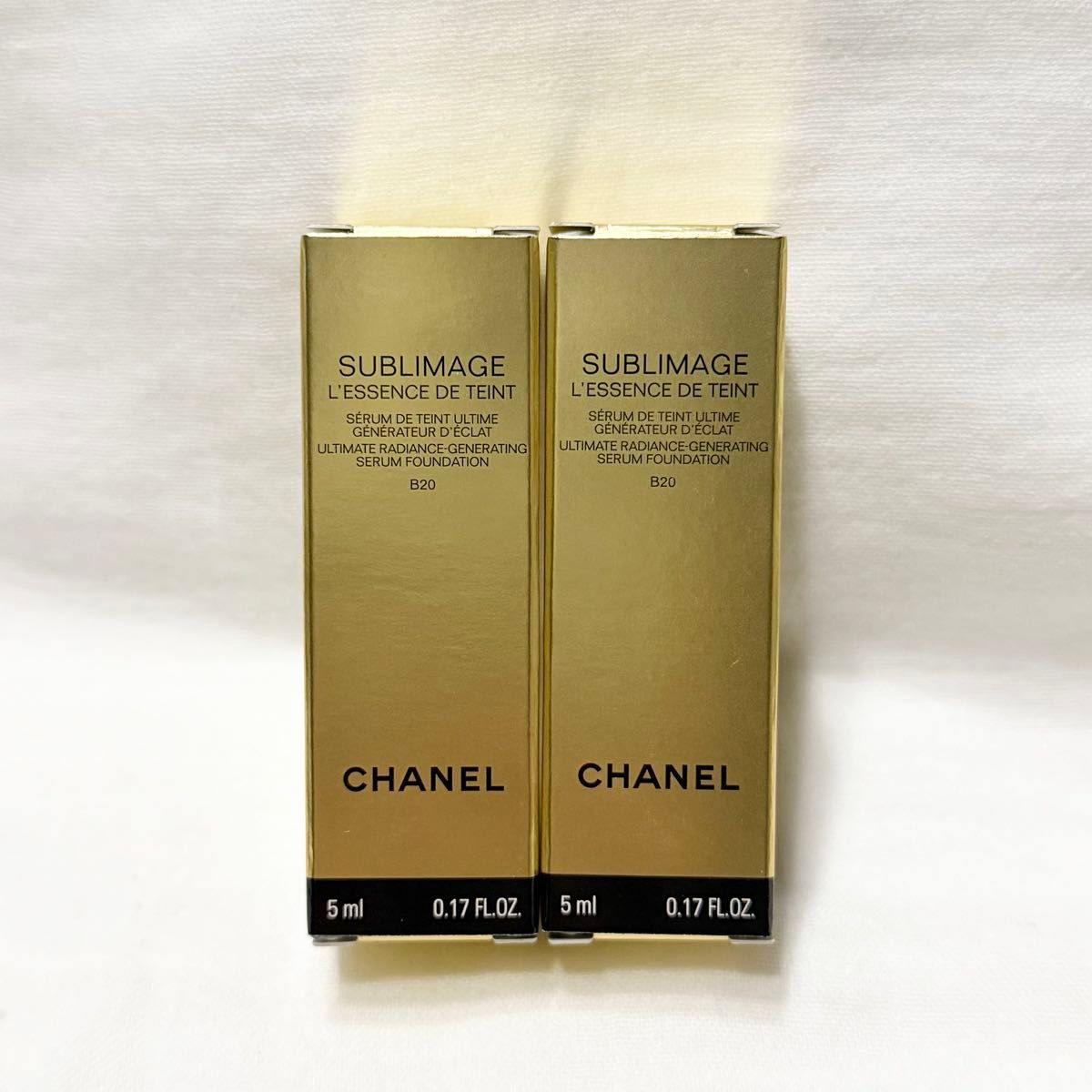 CHANEL シャネル サブリマージュ レサンスドゥタン B20 ファンデーション 5ml2本 新品未使用♪