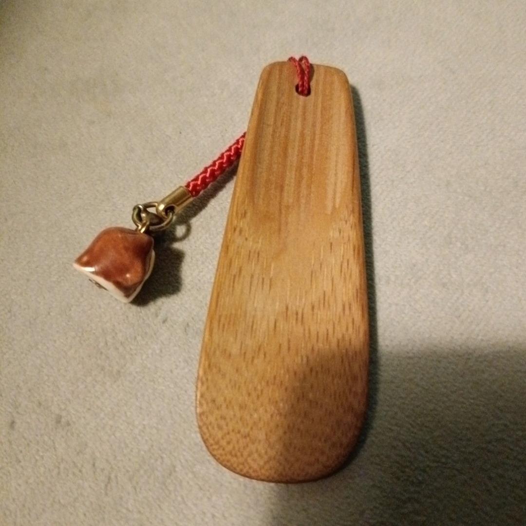 木制便携鞋拔带铃