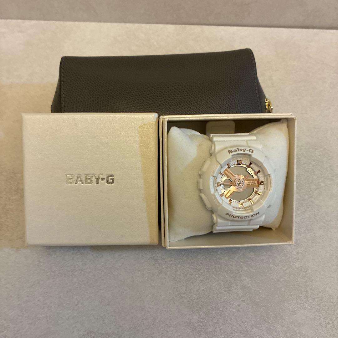 CASIO Baby-G Protection Wristwatch White Gold