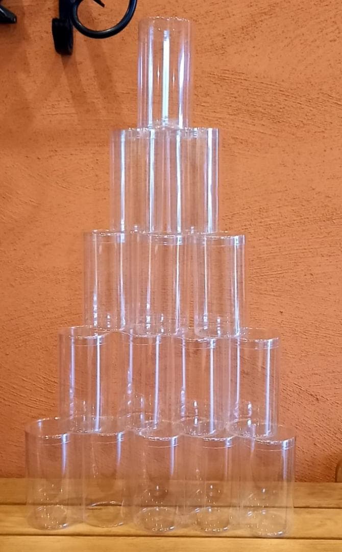 PET Cylindrical Case Crystal Box Set of 18 New