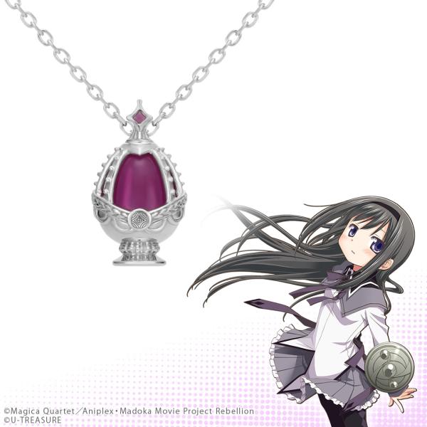 剧场版 魔法少女小圆 [新篇] 叛逆的物语 周边 饰品 项链 晓美焰 灵魂宝石项链 银色 女士 女性 礼物