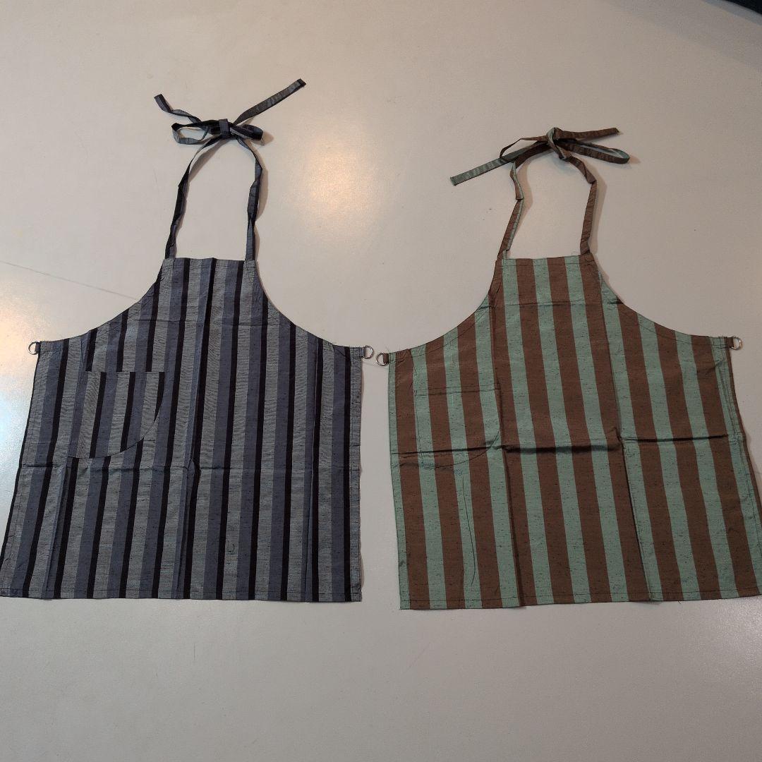 Striped apron, set of 2, brand new and unused