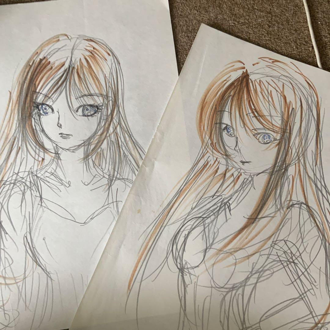 Hand-drawn Illustration Art Pen Drawing 2-Piece Set