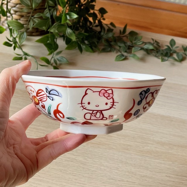 三丽鸥 “Hello Kitty” × 麦山窑八角15cm-Hello Kitty红