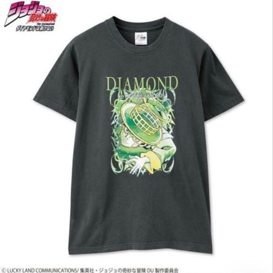 Jojo的奇妙冒险钻石无法破碎的岸边露伴天堂门阿贝尔Avail t恤衫暗灰色M尺寸
