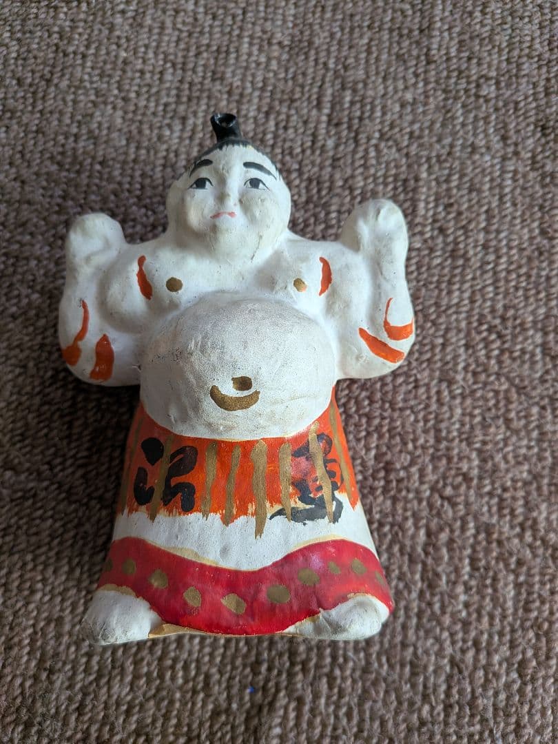 稀有 已绝版乡土玩具 力士人偶摆件 纸糊工艺品