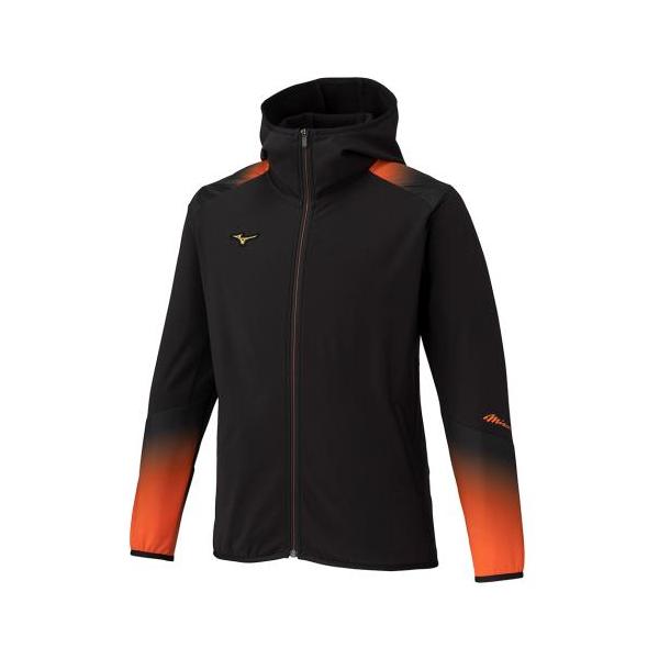 Mizuno官方 Mizuno Pro/Stretch/Windproof Tech Shield连帽衫 黑色 中性款