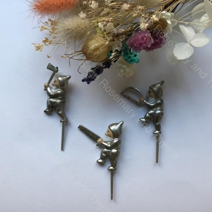 【定形外邮送免费】矮人蛋糕挑选【银色3套】侏儒圣诞老人tomote圣诞蛋糕观叶植物蛋糕topper厨房工具烹饪器具厨房