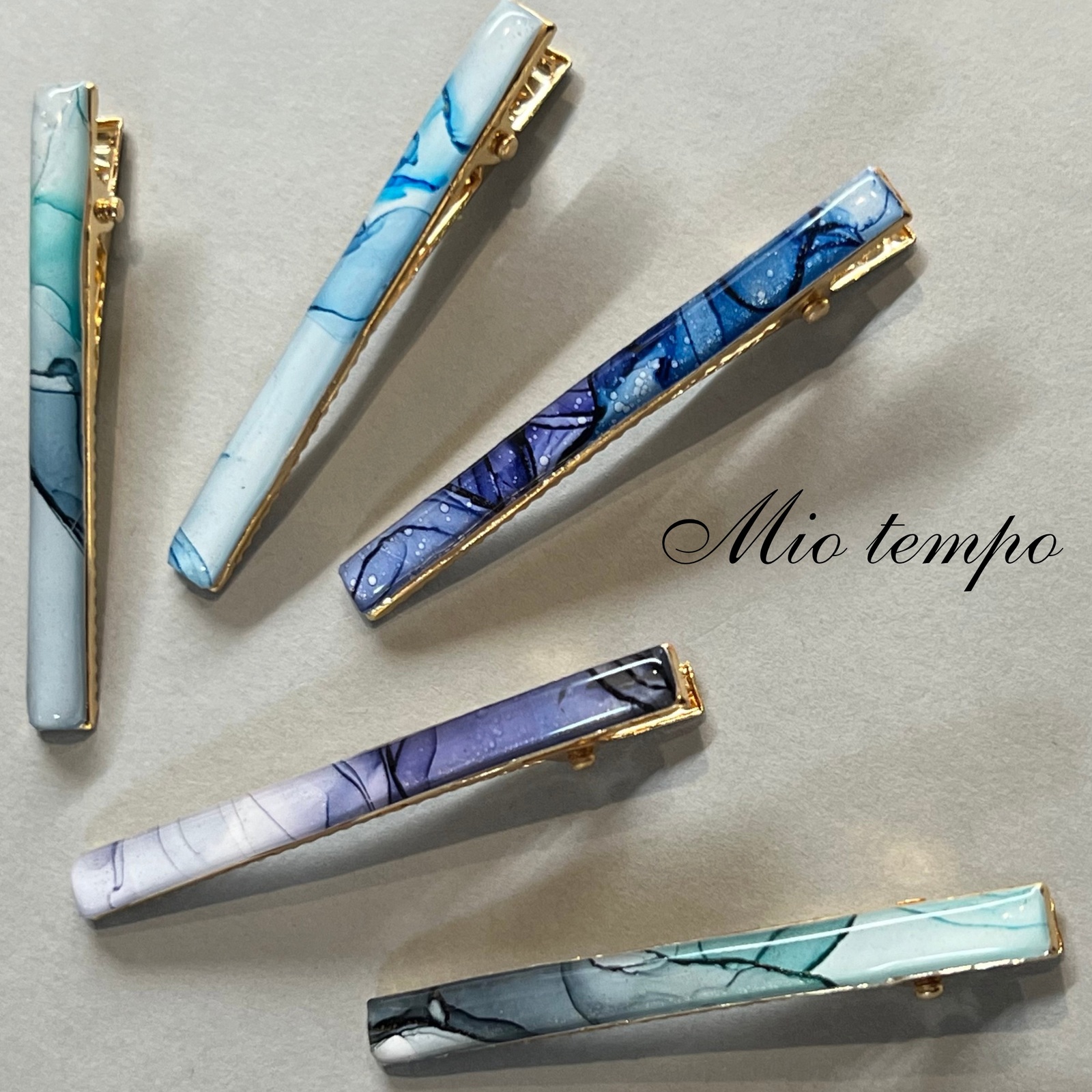 𝗻𝗲𝘄新颜色✨️酒精墨水艺术发夹【6cm×0.6cm】