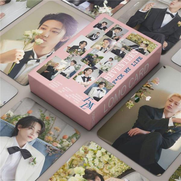 Seventeen商品照片卡55张套装traka Seventeen照片全员照片卡K-POP韩国偶像FML支援小物LOMO卡SVT