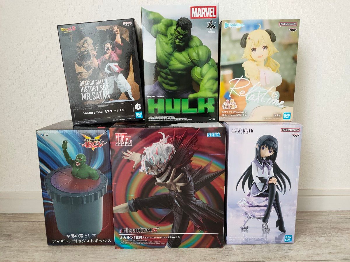 【手办】6件套装 龙珠 浩克 hololive 游戏王 DANDADAN 魔法少女小圆 奖品