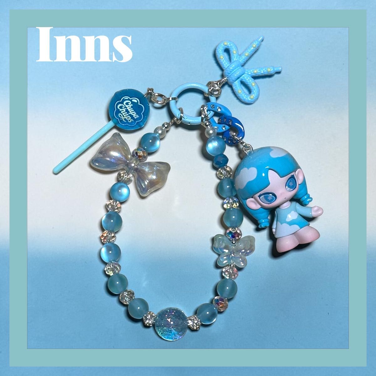 INN's Echoes Between Us 手办 浅蓝色 强夜光丝带&吊坠 珠串挂饰(含夜光图片☆)
