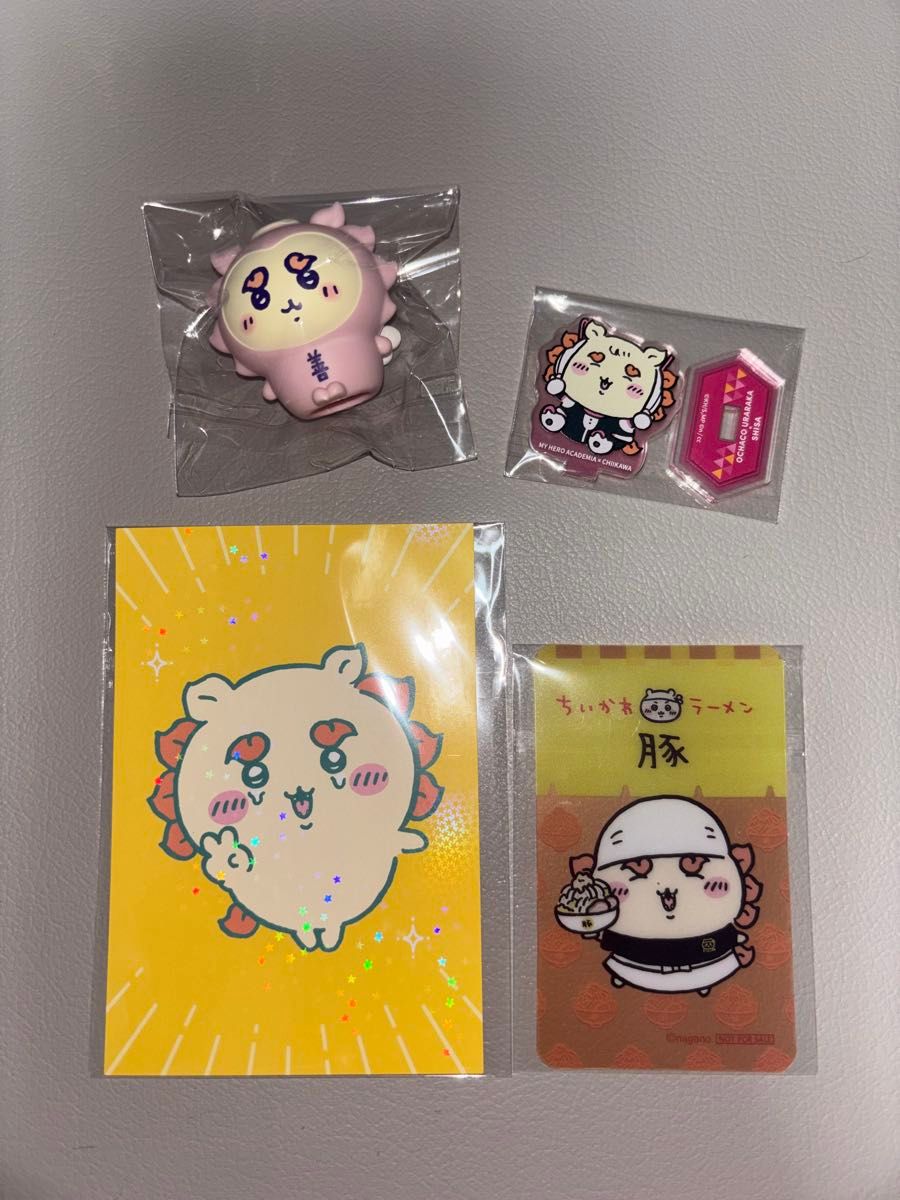 吉伊卡哇 迷你软胶人偶 亚克力立牌 明信片卡片 透明卡片 4件套装