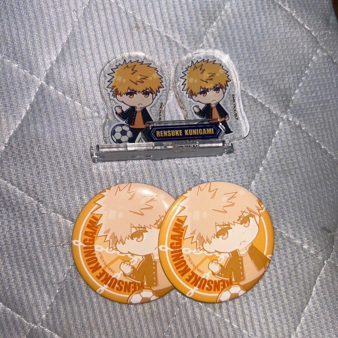 Blue Lock Rensuke Kunigami Acrylic Stand and Can Badge Set