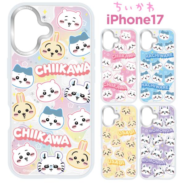 ちいかわ iPhone17 ケース クリア ハチワレ うさぎ キャラクター グッズ スマホ カバー インナーシート カメラフレーム
