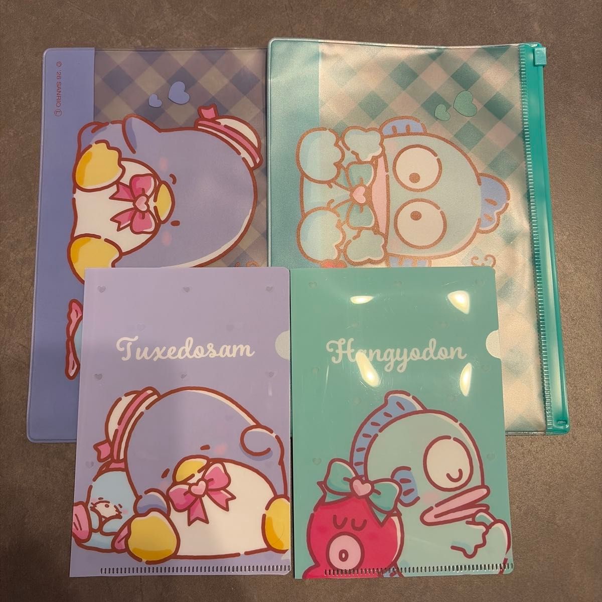 Sanrio: Tuxedo Sam, Hangeon-don – Zippered Case and Clear File 4-Piece Set