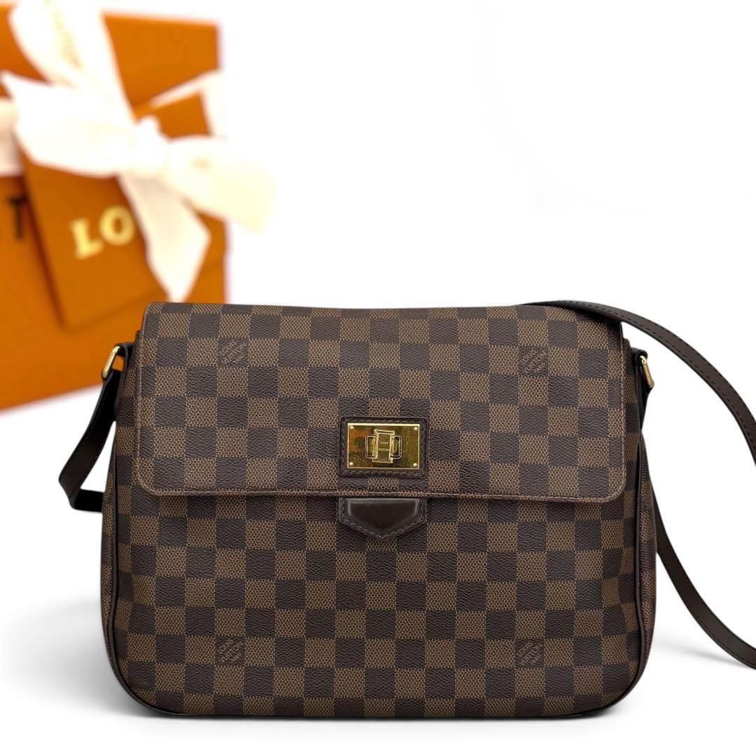 超美品 路易威登 达米埃 乌木色 布扎斯 玫瑰莓色 单肩包 LOUIS VUITTON N41178