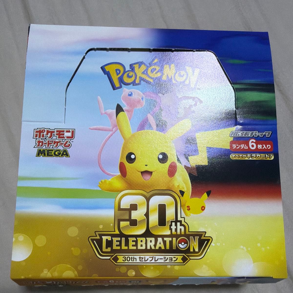 【1盒】宝可梦卡牌游戏 MEGA 扩充包 30周年庆典盒 无封膜破损