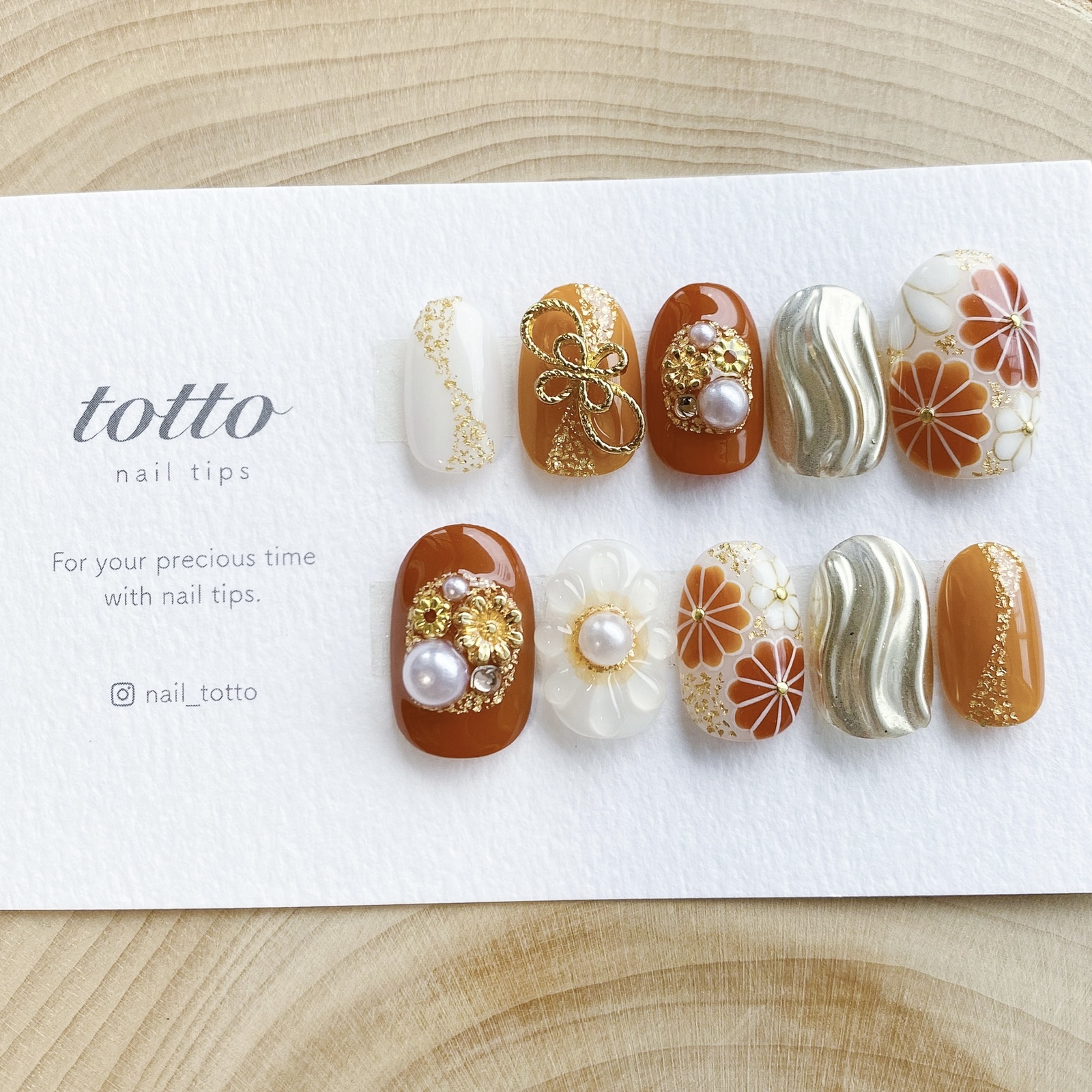 No.1 Popular Series: Adult Ceremony Nails / Orange / Terracotta / Shochu Ribbon / Furisode Nail Art / Japanese Pattern / Hakama / Kimono / White Wedding / Traditional Japanese Attire / Bridal / Vermilion / Nail Tips
