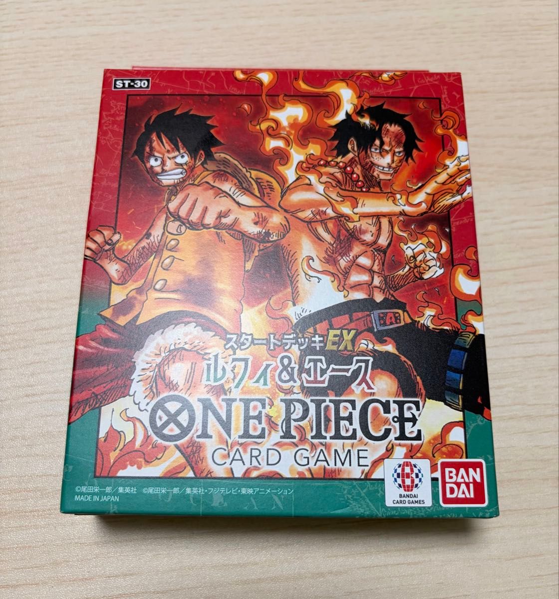 One pice card游戏开始甲板EX路飞 & ace ST-30新品未开封带奖金包的胶带